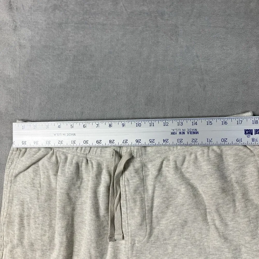 J.Crew Jacquard Rib Knit Jogger Pants Mens L Gray Cotton Lounge Athleisure